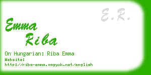 emma riba business card